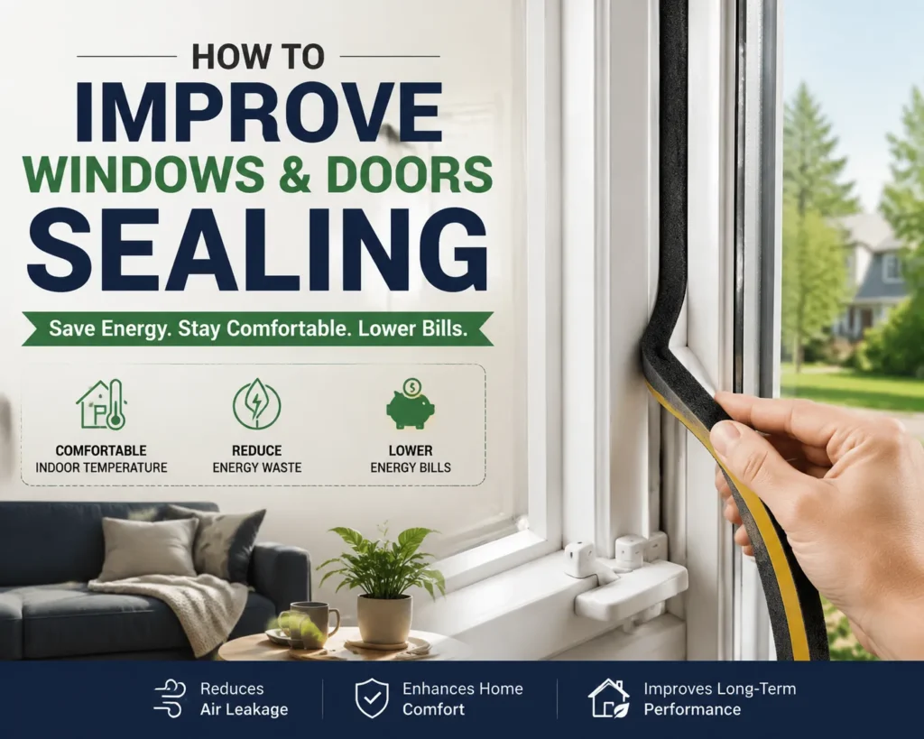 How to improve windows and doors sealing to reduce air leakage